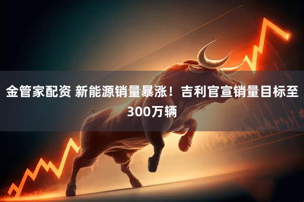 金管家配资 新能源销量暴涨！吉利官宣销量目标至300万辆