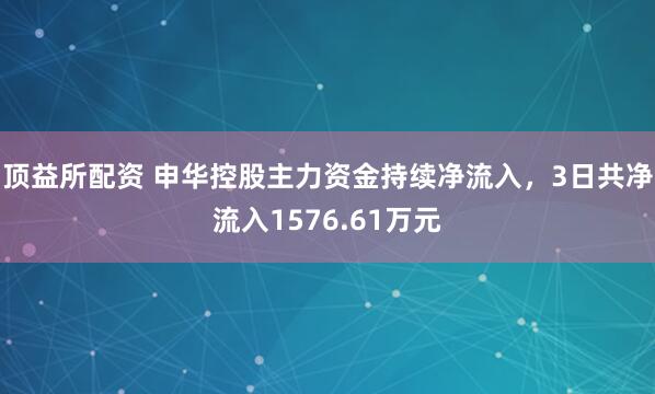 顶益所配资 申华控股主力资金持续净流入，3日共净流入1576.61万元