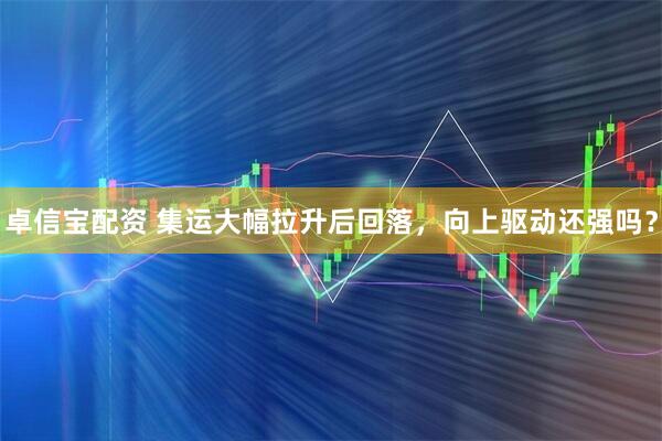 卓信宝配资 集运大幅拉升后回落，向上驱动还强吗？